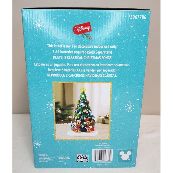 NEW 2024 Disney Mickey & Minnie 10" LED Musical Christmas Tree 8 Classic Songs - Picture 6 of 12